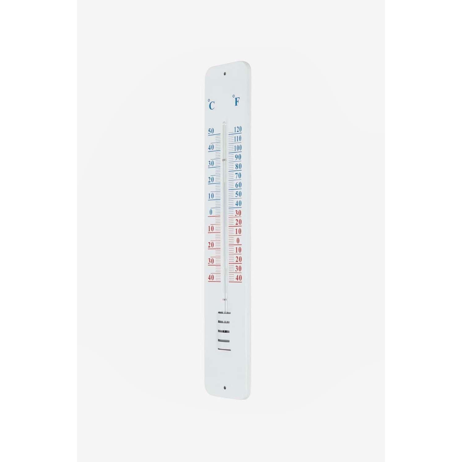 Silver Metal Wall Thermometer, 45 cm - image 1