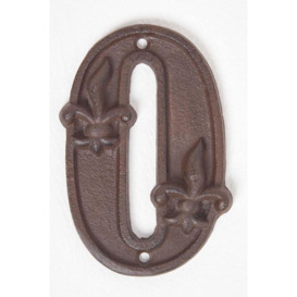 Cast Iron House number, 0 - thumbnail 1