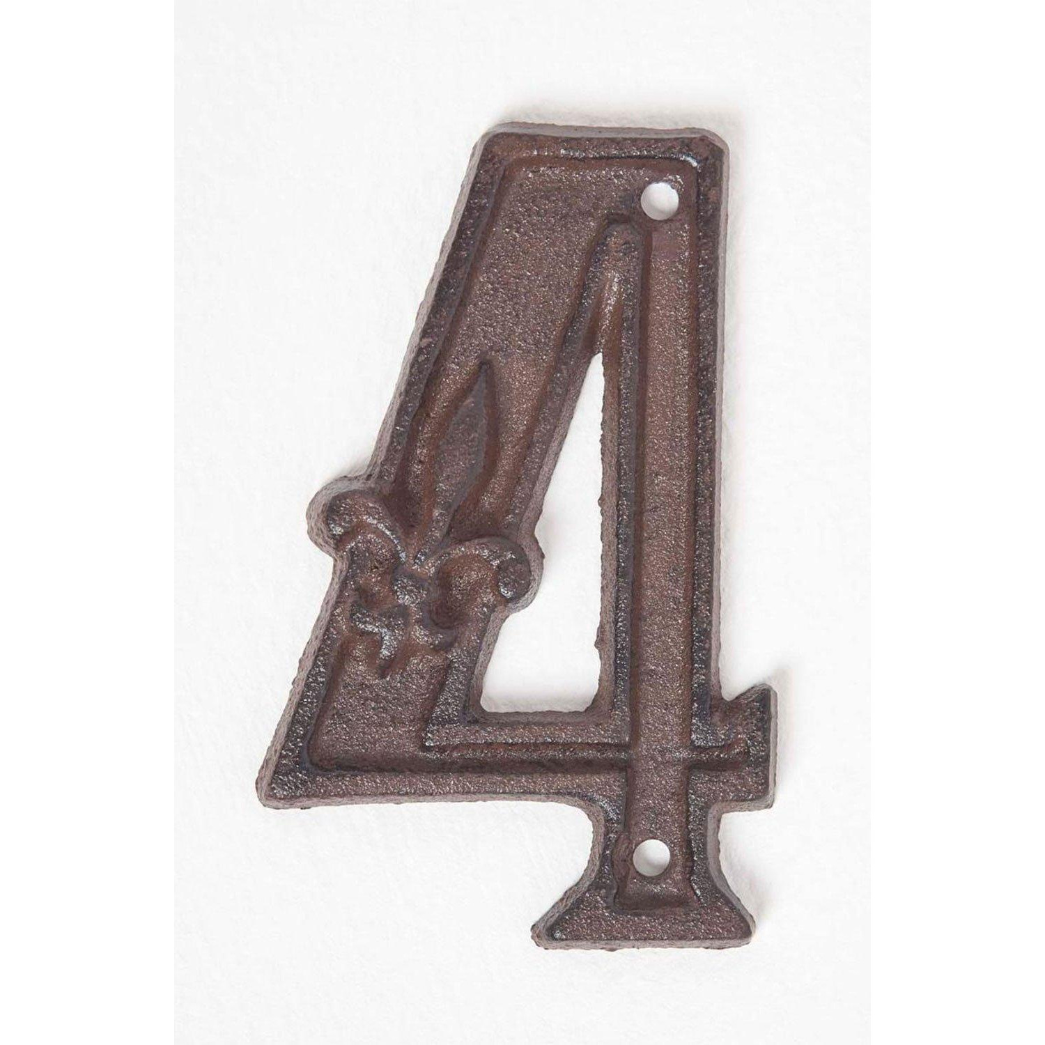 Cast Iron House number, 4 - image 1