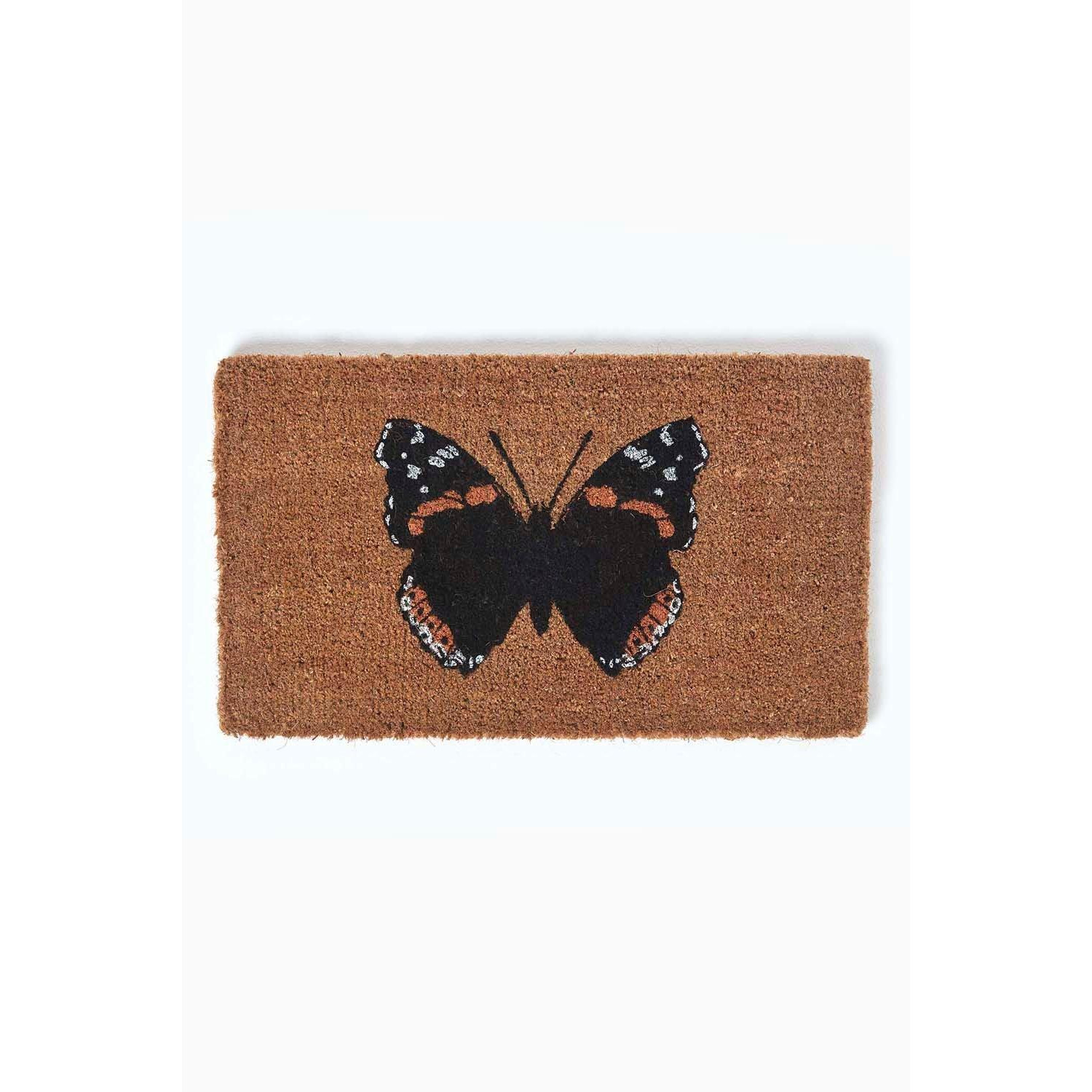 Red Admiral Butterfly Coir Non-Slip Door Mat - image 1