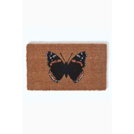 Red Admiral Butterfly Coir Non-Slip Door Mat