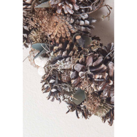 Handmade Frosted Pinecone Christmas Wreath - thumbnail 2