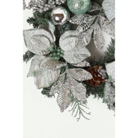 Mint Green & Silver Christmas Wreath - thumbnail 2