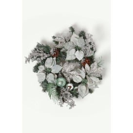 Mint Green & Silver Christmas Wreath - thumbnail 1