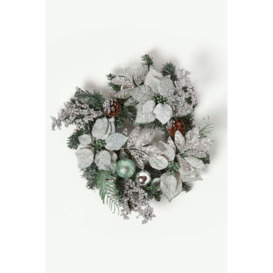 Mint Green & Silver Christmas Wreath