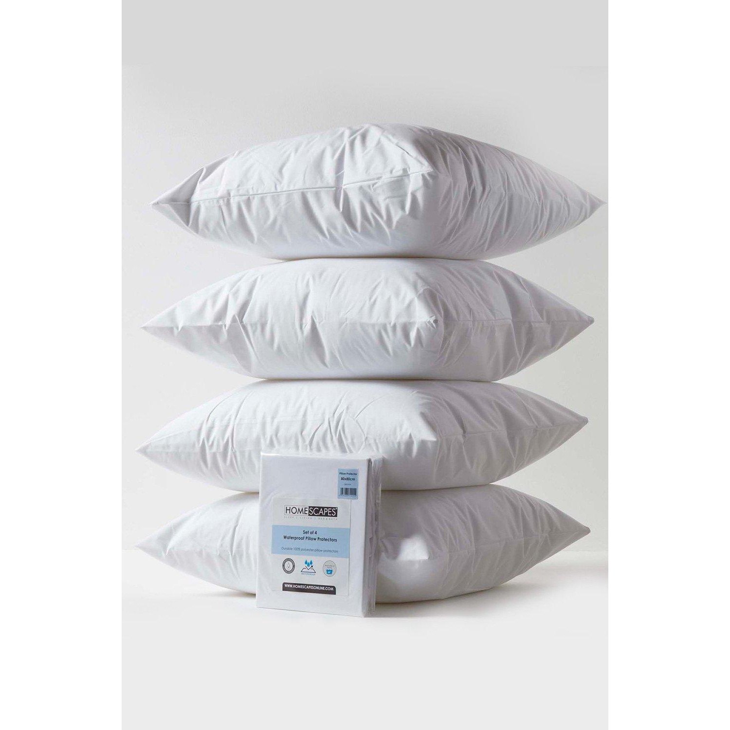 Waterproof Pillow Protectors 80 x 80 cm, Pack of 4 - image 1