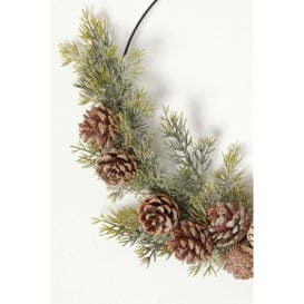 Pinecone & Green Fir Wire Christmas Wreath - thumbnail 2