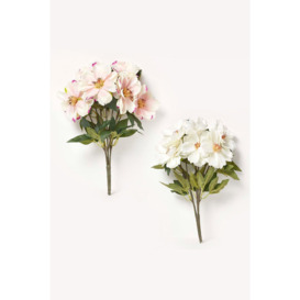 Set of 2 Pink and Cream Artificial Magnolia Bouquet Arrangements