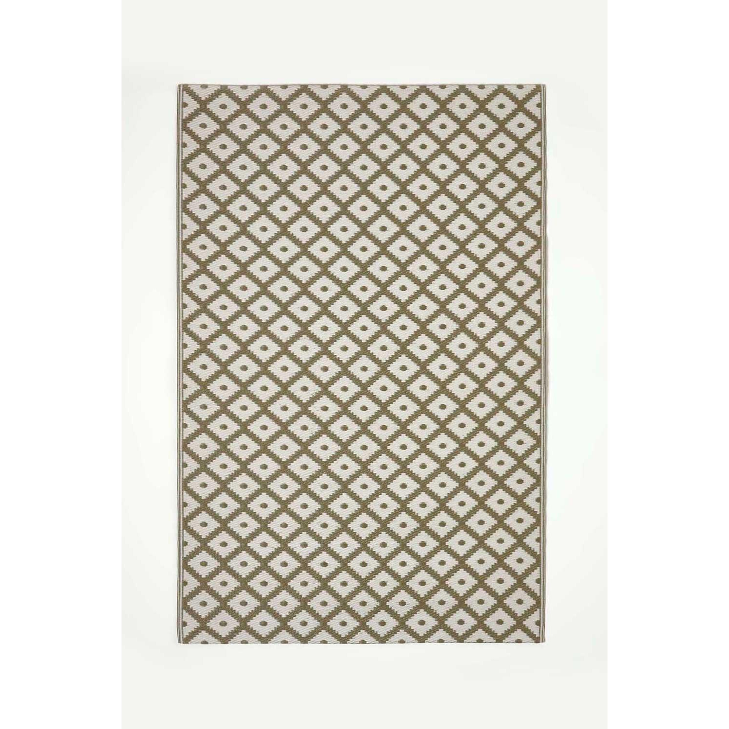 May Geometric Olive Green Outdoor Rug - image 1
