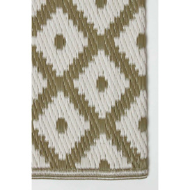 May Geometric Olive Green Outdoor Rug - thumbnail 3