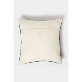 Veria Handwoven Grey Stripe Kilim Cushion - thumbnail 3
