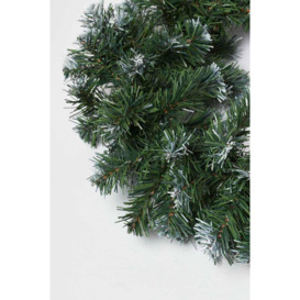 Green Snow Dusted Christmas Wreath, 18 Inches - thumbnail 2