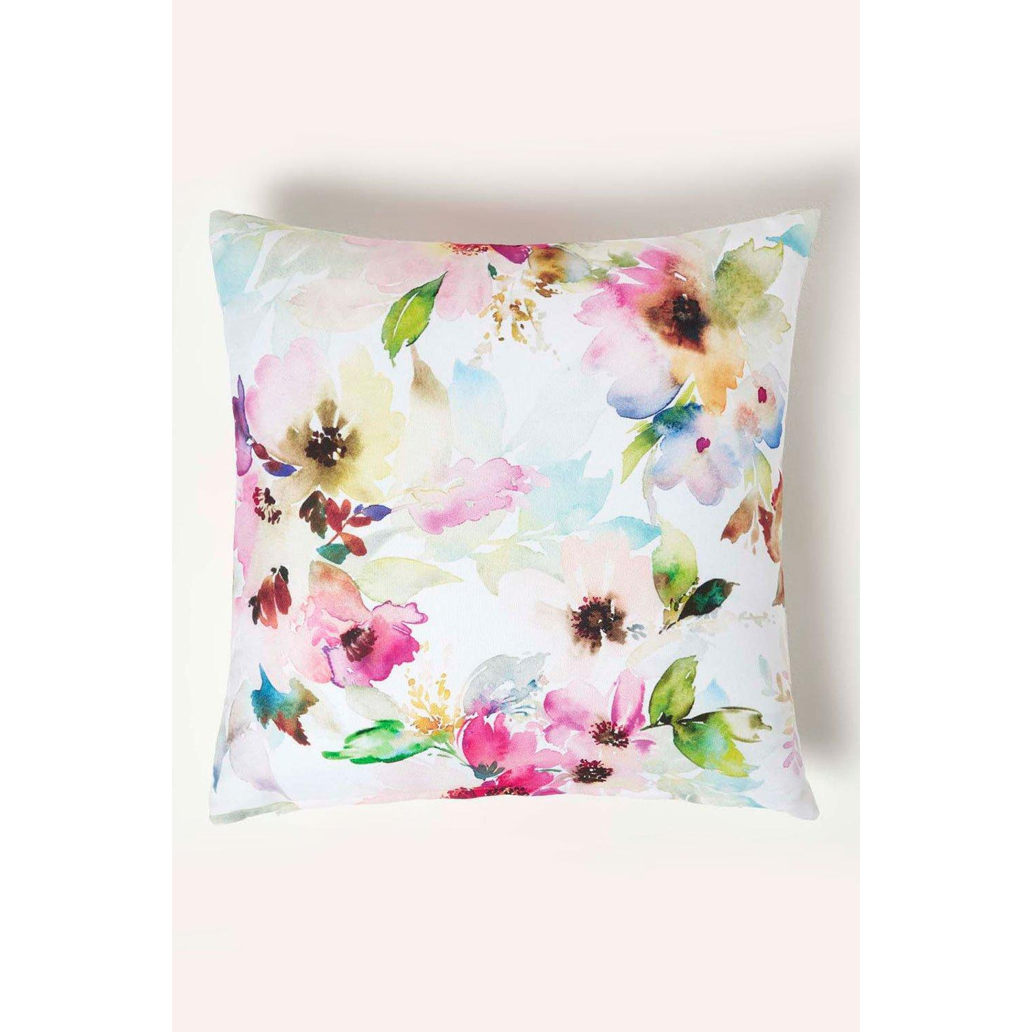 Multicolour Flowers Outdoor Cushion 45 x 45 cm - image 1