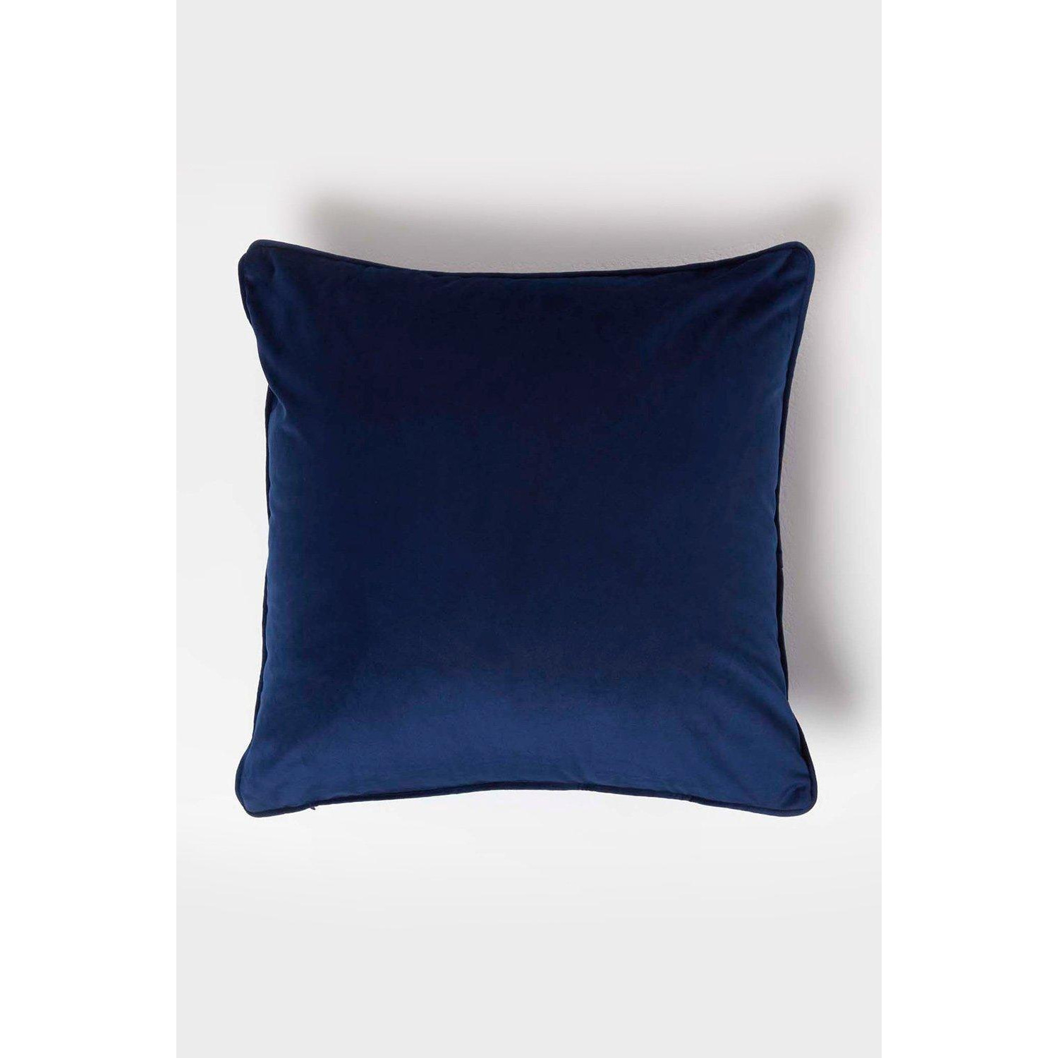 Filled Velvet Cushion with Piped Edge 46 x 46 cm - image 1