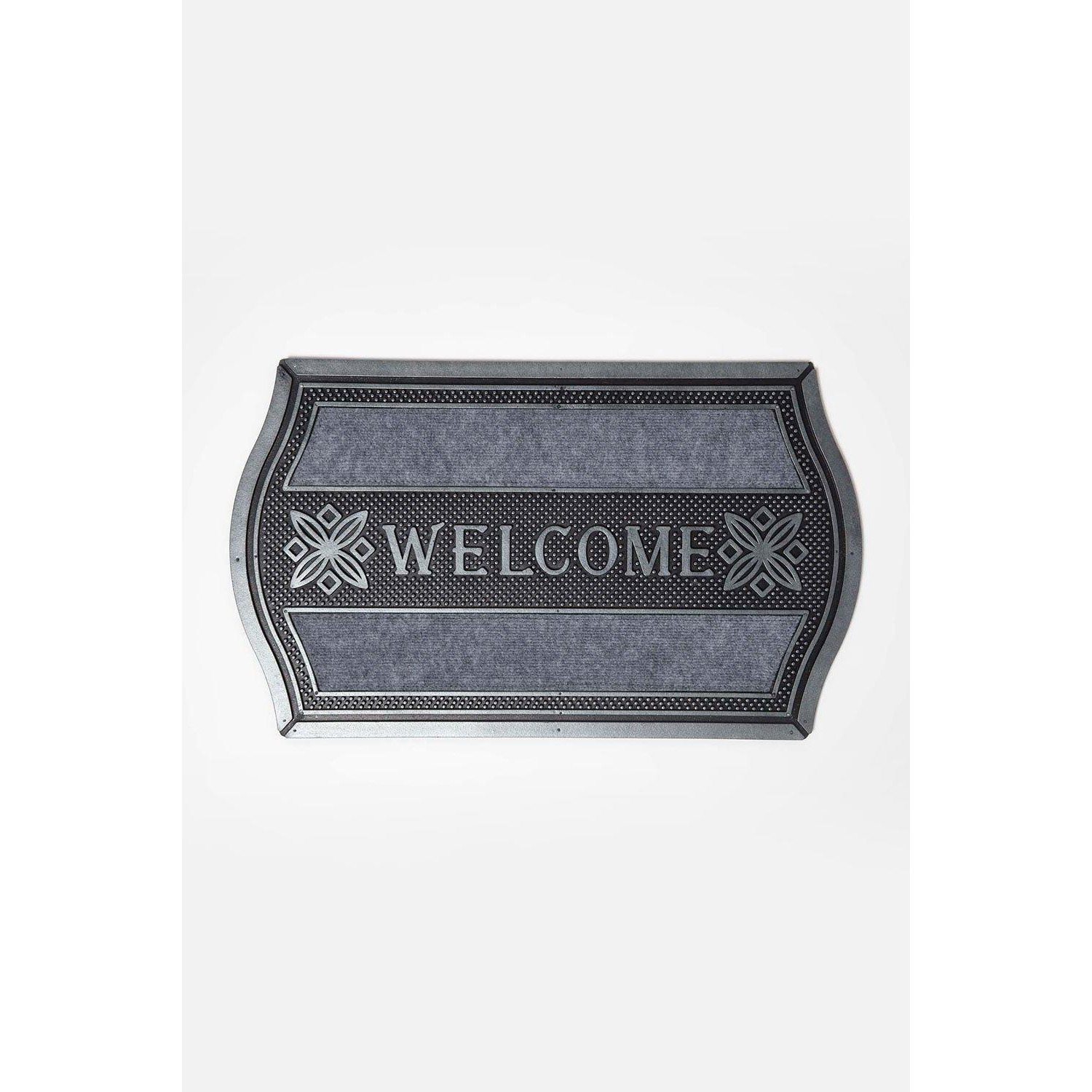 Welcome' Door Mat with Curved Edge, 75 x 45 cm - image 1
