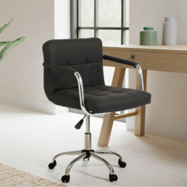 Cushioned Office Chair with Chrome Legs - thumbnail 1
