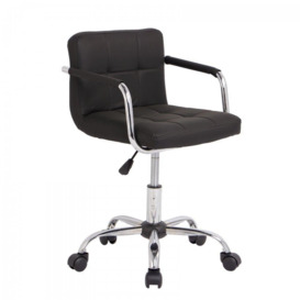 Cushioned Office Chair with Chrome Legs - thumbnail 2