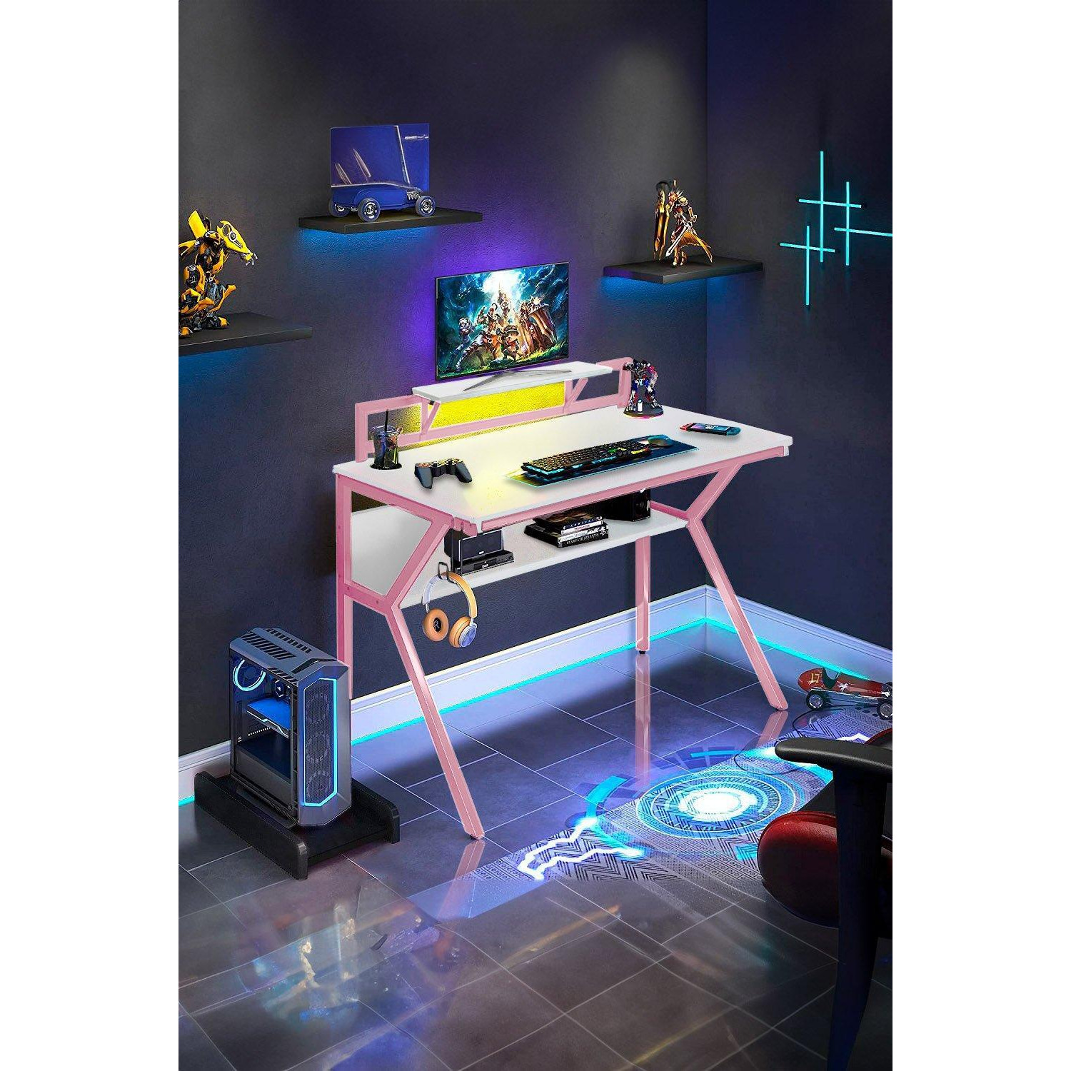Ergonomic 2 Tier Gaming Computer Office Desk - image 1