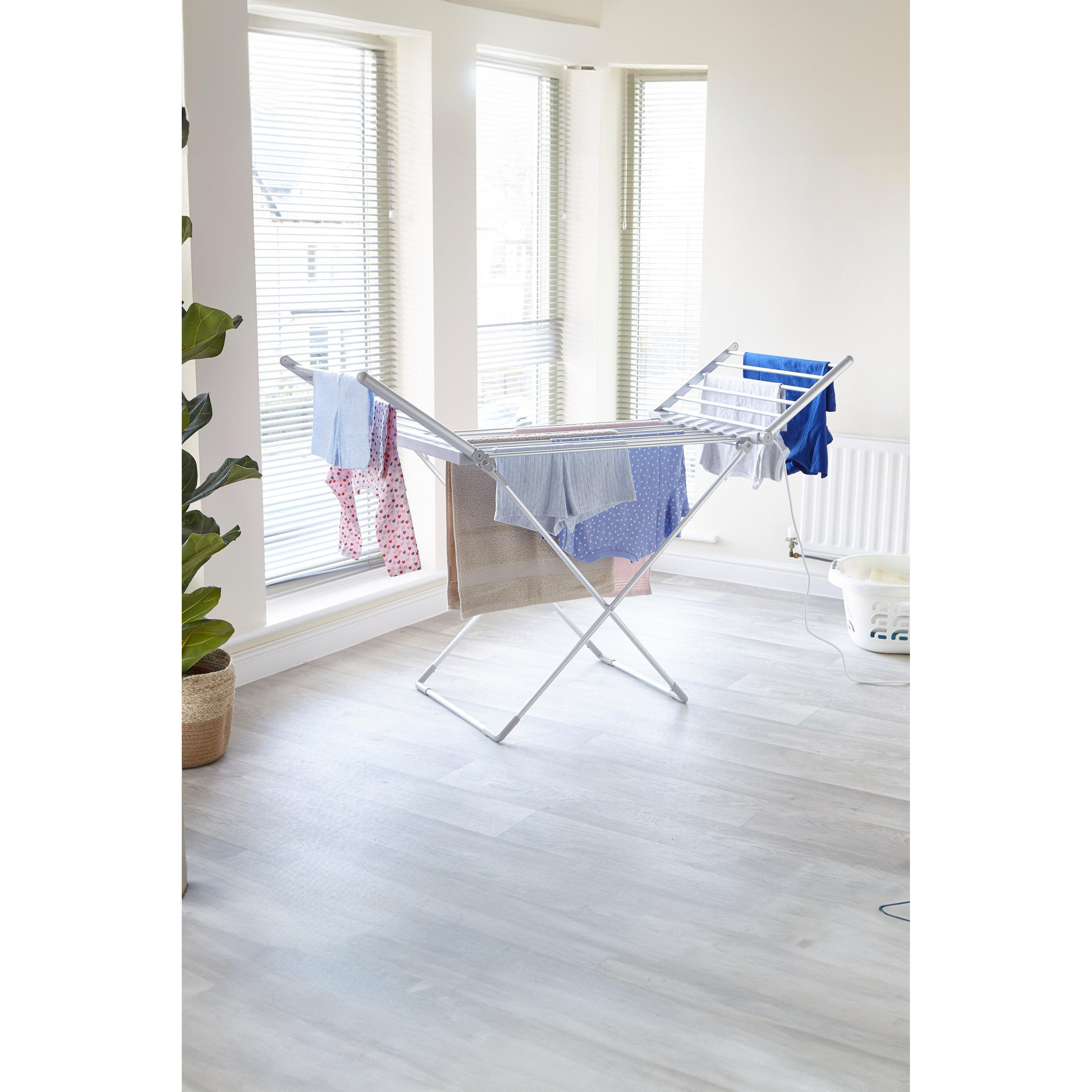 Electric Heated Winged Airer Clothes Dryer Rack - image 1