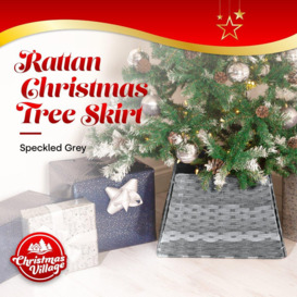 Rattan Effect Square Christmas Tree Skirt - thumbnail 2