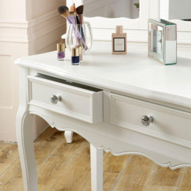White Dressing Table & Mirror Set - Victoria Range - thumbnail 3