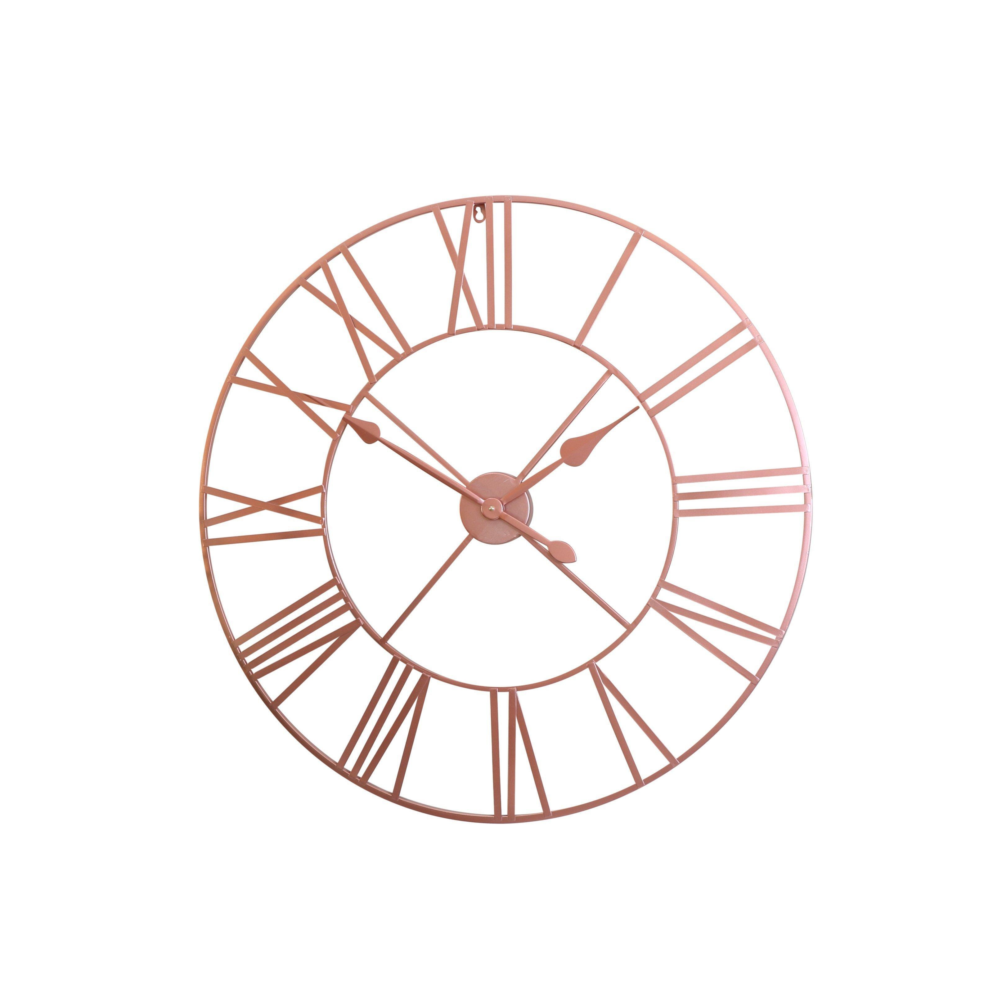 Extra Large Copper Metal Skeleton Clock 100cm X 100cm - image 1