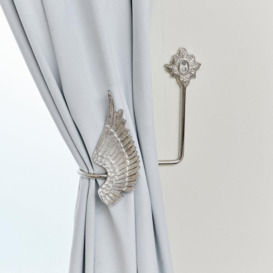 Pair Of Silver Angel Wing Curtain Tie Backs - thumbnail 3