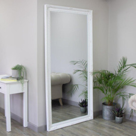 Extra, Extra Large Ornate White Wall / Floor / Leaner Full Length Mirror 100cm X 200cm - thumbnail 1