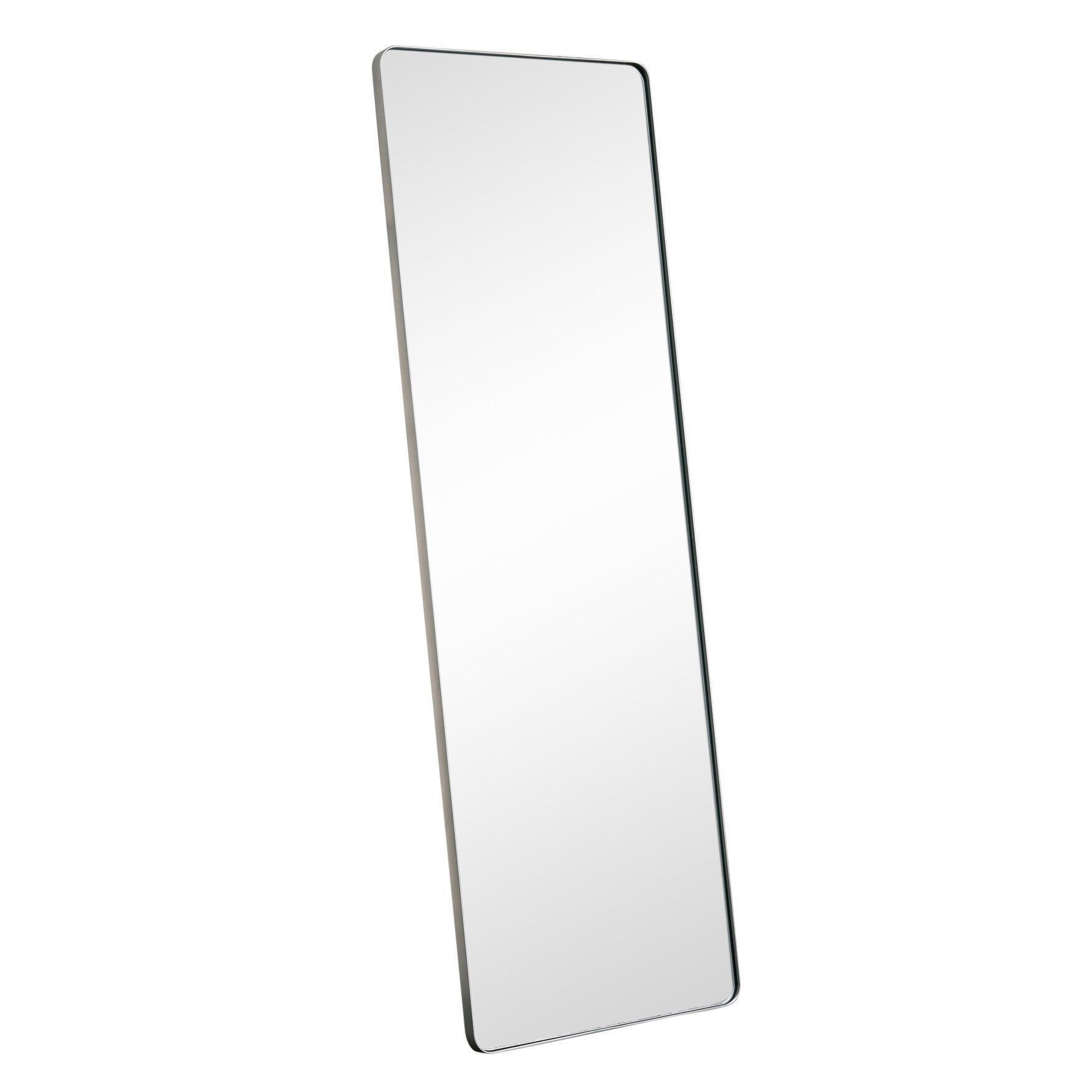 Tall Silver Thin Framed Wall / Floor / Leaner Mirror 47cm X 142cm - image 1