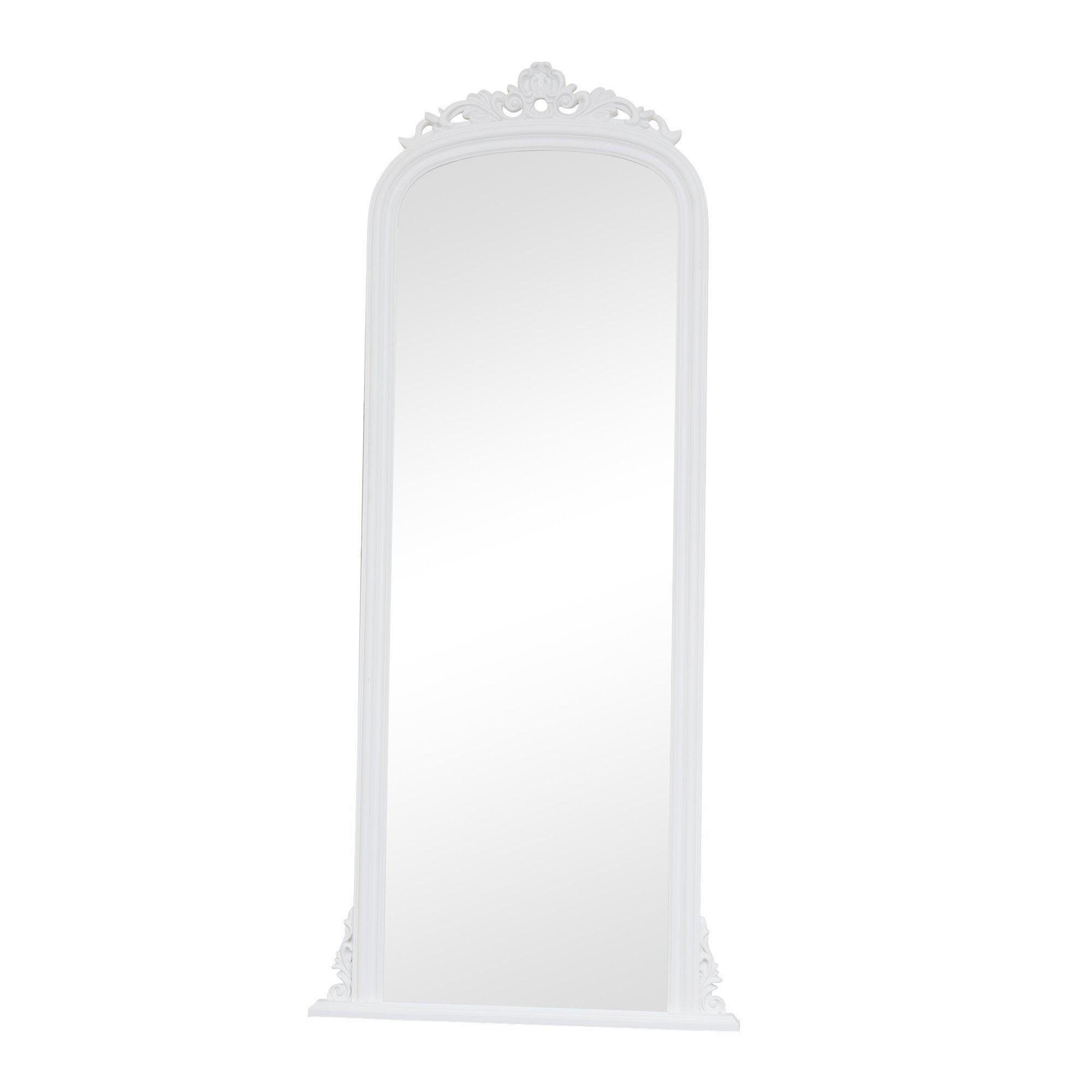 Tall White Ornate Vintage Wall / Leaner Mirror 80cm X 180cm - image 1