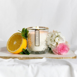 Melody Maison Citrus Rose Garden Scented Candle With Gold Detail - thumbnail 1
