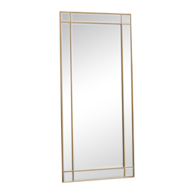 Large Gold Framed Art Deco Wall / Leaner Mirror 80cm X 180cm