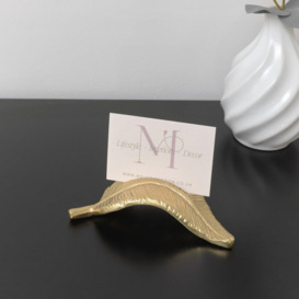Gold Feather Place Card Holder - thumbnail 2