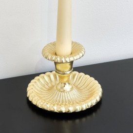 Ornate Vintage Gold Chamber Candlestick Holder - thumbnail 2