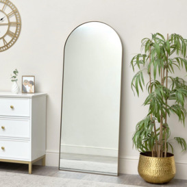 Large Gold Arched Leaner Mirror 150cm X 60cm - thumbnail 2