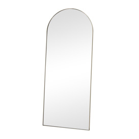 Large Gold Arched Leaner Mirror 150cm X 60cm - thumbnail 1