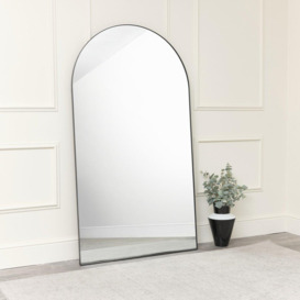 Extra Large Black Arched Leaner Mirror 180cm X 100cm - thumbnail 1