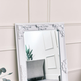 Large Ornate White Wall / Leaner Mirror 70cm X 120cm - thumbnail 3
