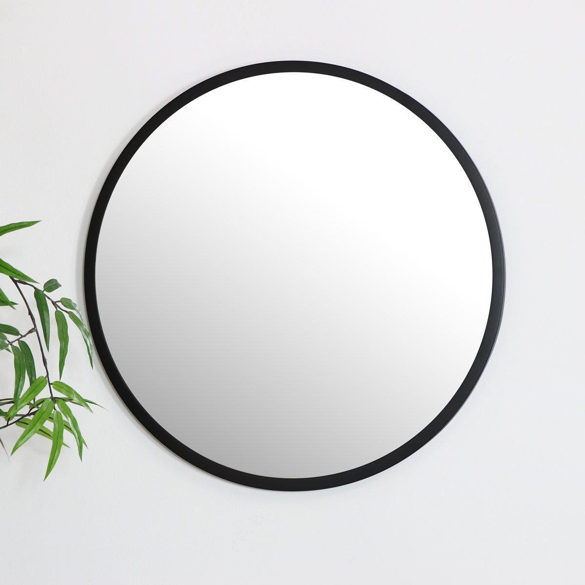 Round Black Wall Mirror 50cm X 50cm - image 1
