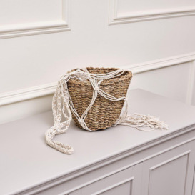 Woven Seagrass Hanging Planter - thumbnail 3