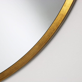 Large Round Gold Mirror 100cm X 100cm - thumbnail 3