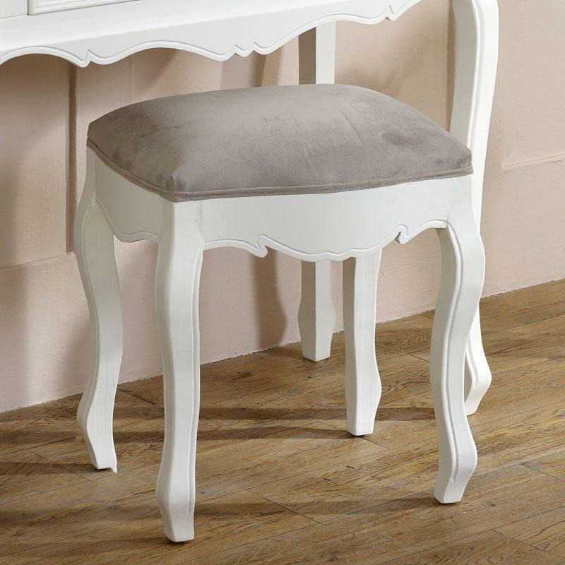 White Dressing Table Stool - Victoria Range - image 1