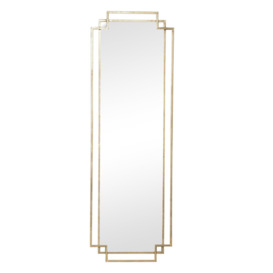 Gold Art Deco Wall Mirror 142cm X 47cm - thumbnail 1