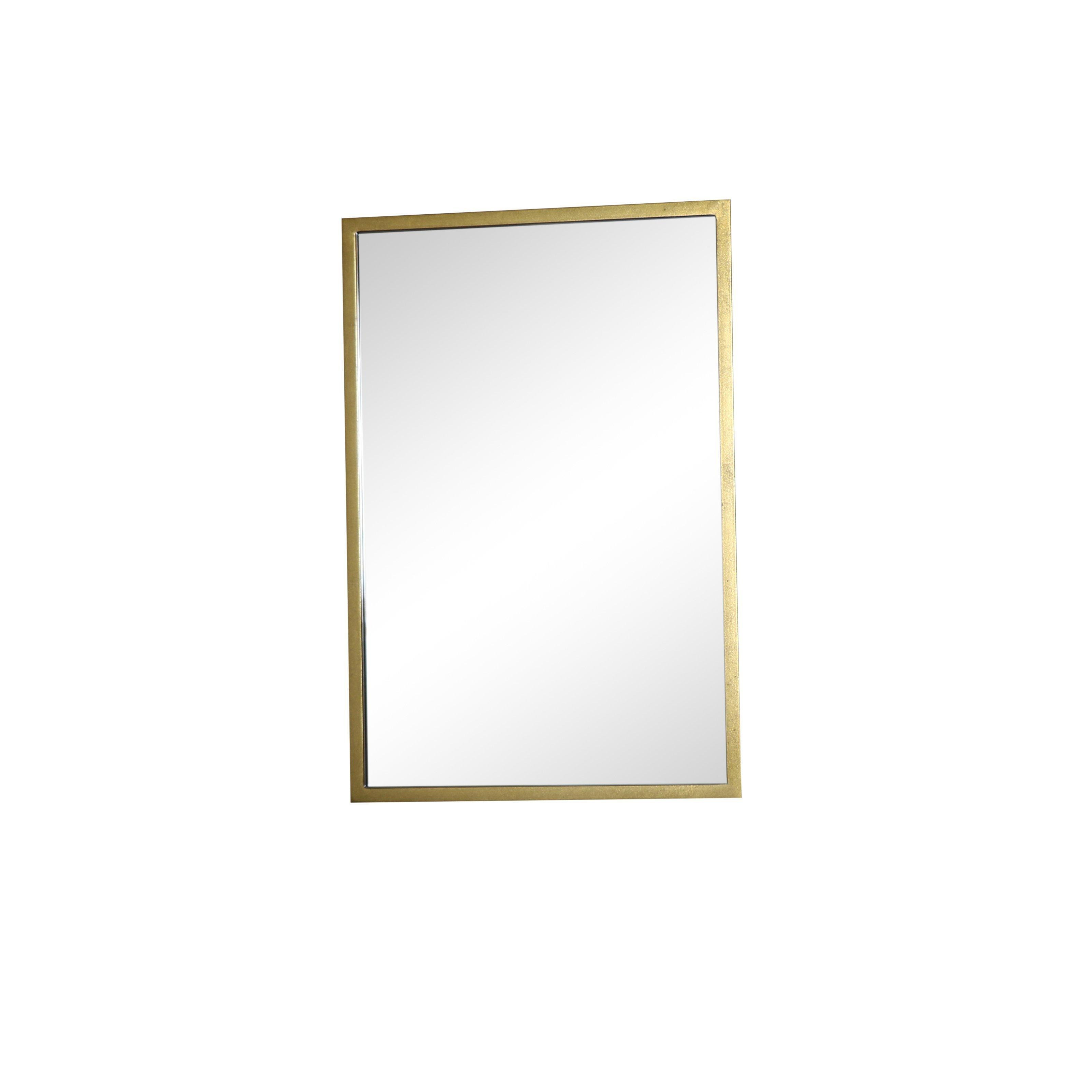 Rustic Antique Gold Rectangle Wall Mirror 50cm X 75cm - image 1