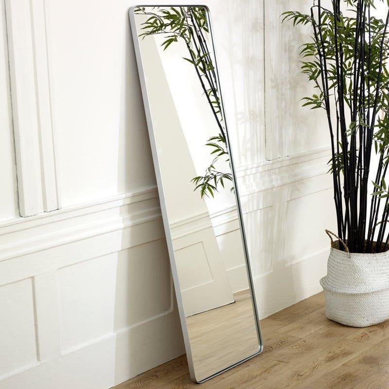 Tall Silver Wall / Floor / Leaner Mirror 47cm X 142cm - image 1