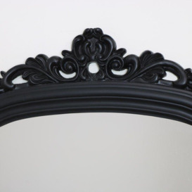 Tall Black Ornate Vintage Wall/Leaner Mirror 80cm X 180cm - thumbnail 3