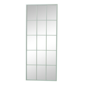 Extra Large Sage Green Window Mirror 144cm X 59cm - thumbnail 1