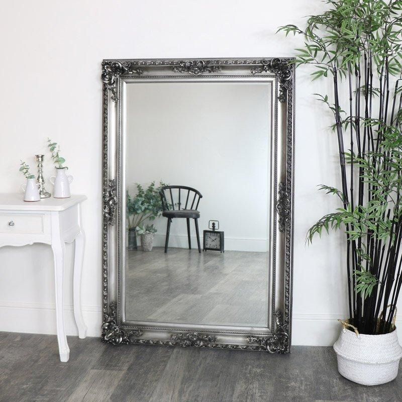 Luxurious Silver Ornate Wall/Leaner Mirror 100x150cm - image 1