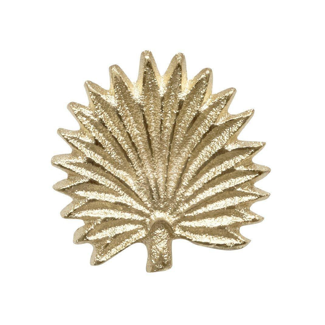 Gold Palm Leaf Drawer Knob - image 1