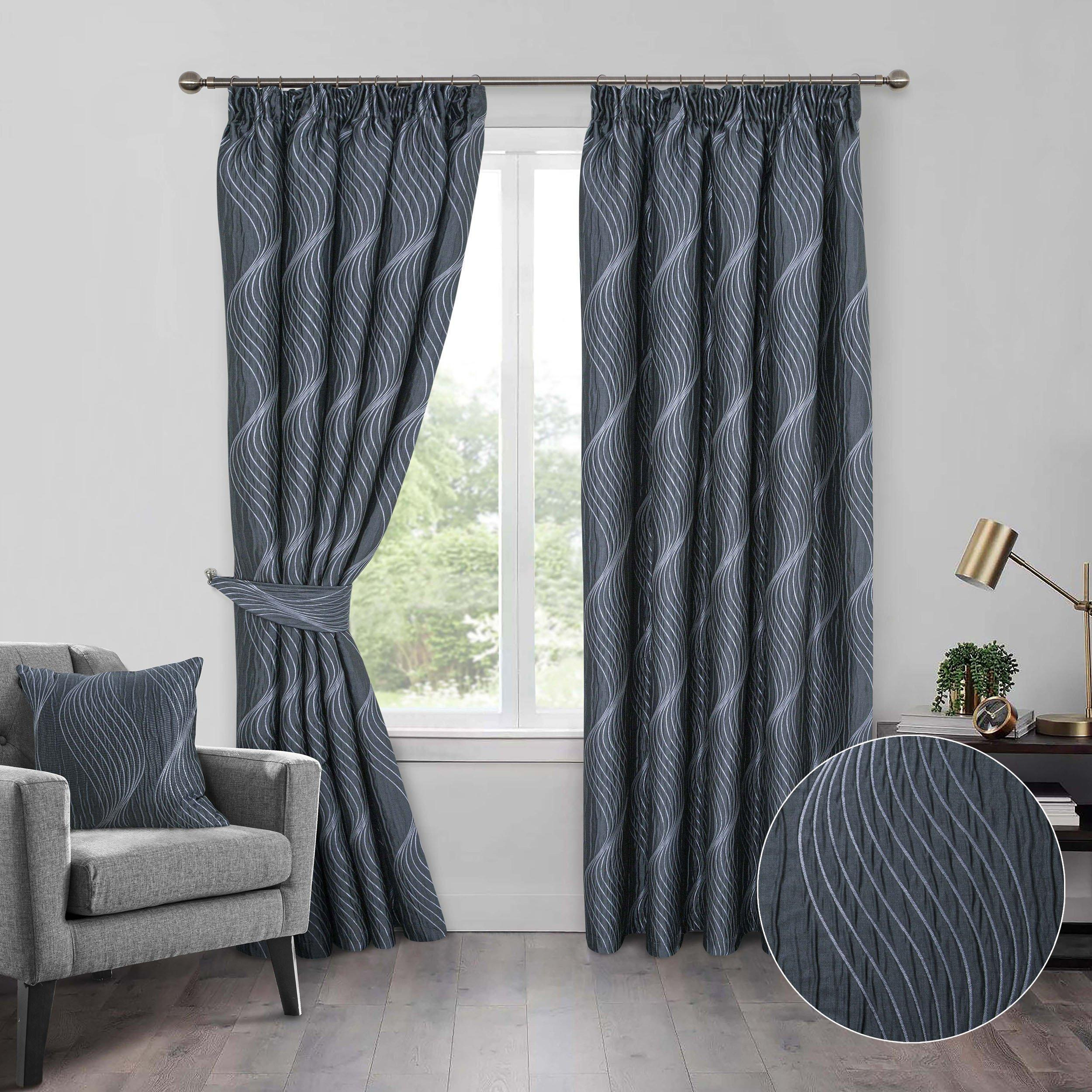 Zen Fully Lined 3 Inches Pencil Pleat Curtains pair - image 1